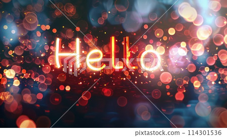 Focused Lighting Hello concept art poster. 114301536