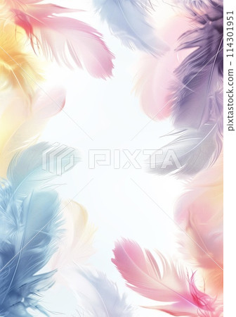 Colorful soft feather frame material Colorful soft feather frame material 114301951