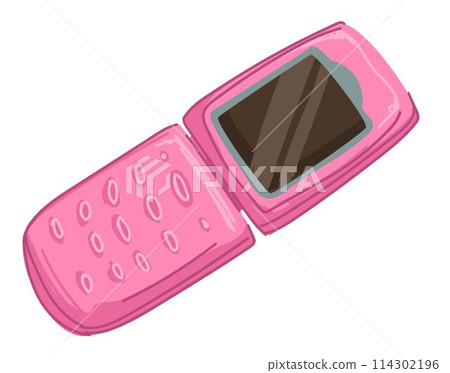 Modern cell phone with screen and buttons vector 114302196