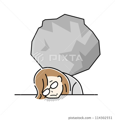 似乎被壓垮的女商人 似乎被壓垮的女商人 114302551