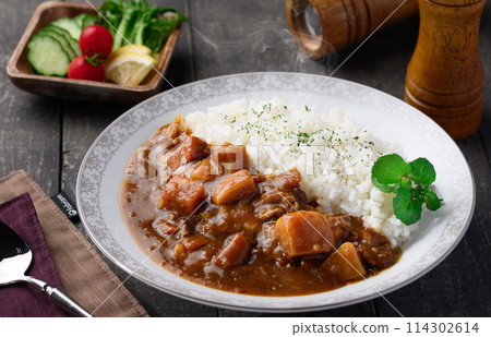 Curry rice with plenty of vegetables 114302614