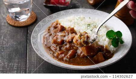 Curry rice with plenty of vegetables Curry rice with plenty of vegetables 114302627