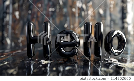 Black Glass Hello concept art poster. 114302660