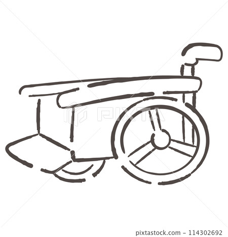 Simple wheelchair icon (line drawing) Simple wheelchair icon (line drawing) 114302692