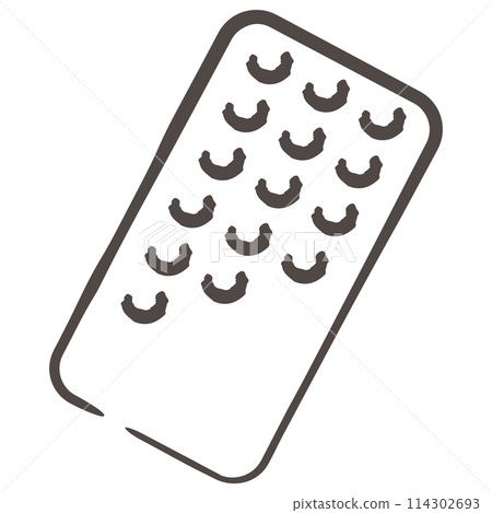 Simple hand drawn medicine tablet sheet illustration (line drawing) Simple hand drawn medicine tablet sheet illustration (line drawing) 114302693