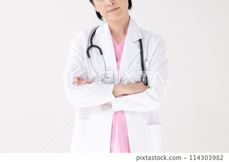 中年婦女，白大褂，不露臉 114303982