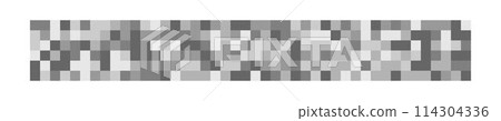 Censor blur texture. Gray pixel mosaic backgrounds. Checkered patterns to hide text, image or another prohibited, privacy or adult only content. Vector graphic illustration 114304336