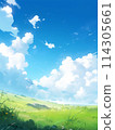 草原和藍天插畫 114305661