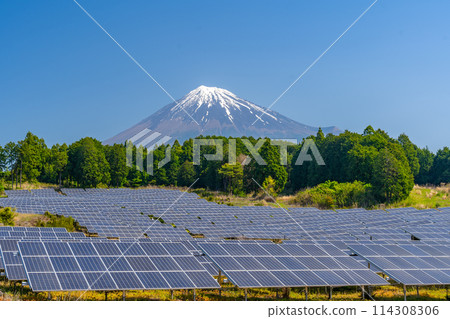 Solar power generation Mt. Fuji 114308306