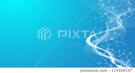 DNA Abstract Background Structure For Science Research and Gene genetic, Healthcare, and Medicine Design, Illustration DNA Abstract Background Structure For Science Research and Gene genetic, Healthcare, and Medicine Design, Illustration 114309337