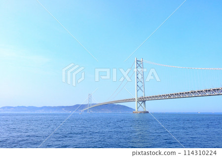 兵庫縣神戶市明石海峽大橋風景 兵庫縣神戶市明石海峽大橋風景 114310224