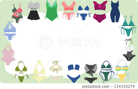Swimsuit frame illustration 114310279