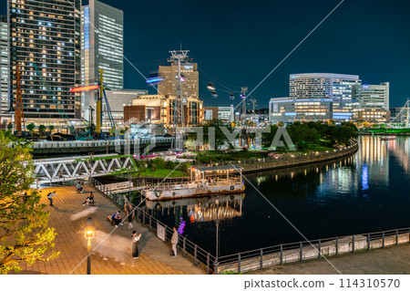 [Kanagawa Prefecture] Nighttime cityscape of Yokohama Minato Mirai 114310570