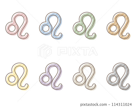 A set of Leo icons with a misaligned version A set of Leo icons with a misaligned version 114311024