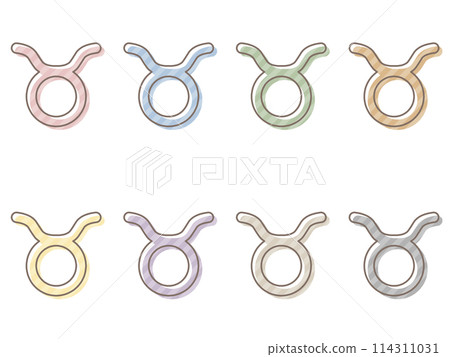 A set of Taurus icons with a misaligned version A set of Taurus icons with a misaligned version 114311031