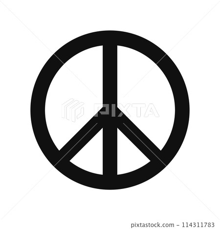 Peace Symbol on White Background. Pacific Logo. Vector Icon 114311783