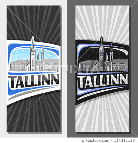 Vector vertical layouts for Tallinn Vector vertical layouts for Tallinn 114312139