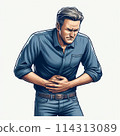 Men complaining of abdominal pain 114313089