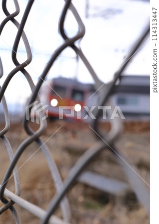 Scenery along the railway line - Blurred photos Scenery along the railway line - Blurred photos 114313447