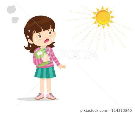 girl thirsty from heat of the summer sun girl thirsty from heat of the summer sun 114313840