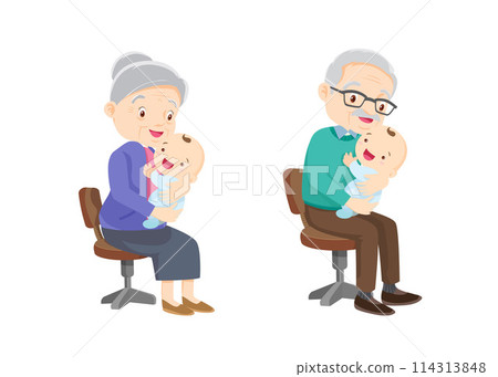grandparent holding baby in arms grandparent holding baby in arms 114313848