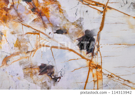Beautiful background texture on marble with diagonal brown lines. 114313942