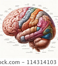Brain anatomical illustration 114314103