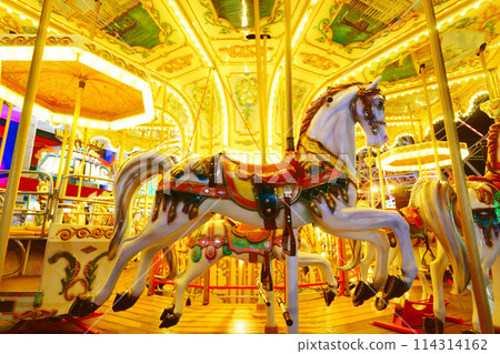 Merry-go-round at night 114314162