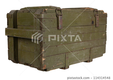 Soviet army ammunition green crate. Soviet army ammunition green crate. 114314548