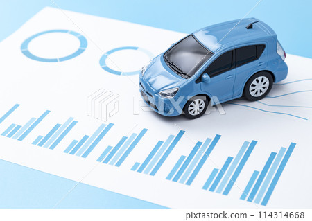 汽車和圖表 汽車和圖表 114314668