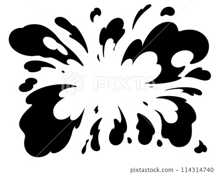 Explosion effect illustration_Silhouette Explosion effect illustration_Silhouette 114314740