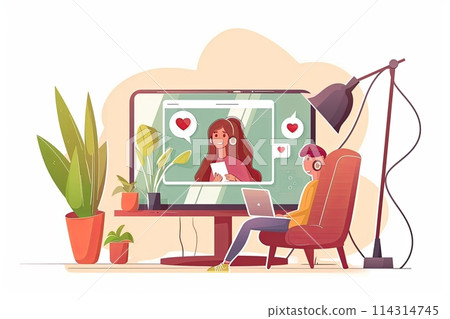 Call your parents. Modern technologies, digital... - Stock Illustration ...