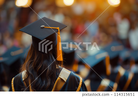 University Graduation Ceremony Moment 114315651