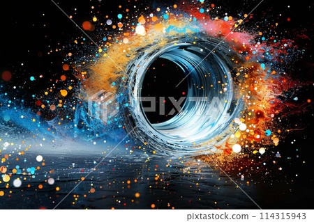 time travel tie warp illustration of an endless colorful tunnel time travel tie warp illustration of an endless colorful tunnel 114315943