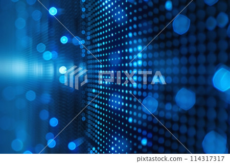 a image for a blue technology background, the world of dot display technology a image for a blue technology background, the world of dot display technology 114317317