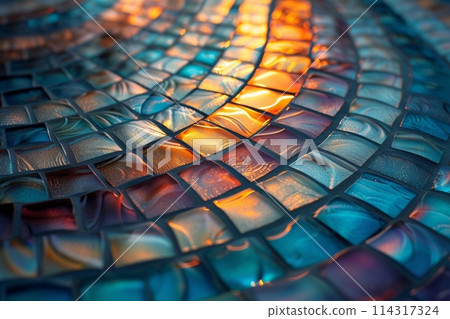 a photo featuring a glass mosaic background a photo featuring a glass mosaic background 114317324