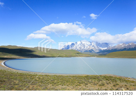 Torres del Paine national park landscape, Chile 114317520