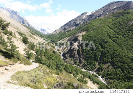 Ascencio Valley hiking trail, Torres del Paine, Chile 114317521