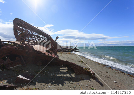 Wreckages on San Gregorio beach, Chile historic site 114317530