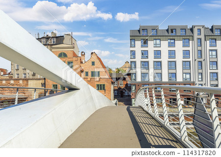 Footbridge in Gdansk Footbridge in Gdansk 114317820