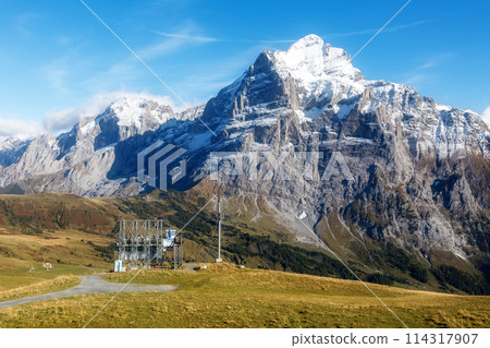 Grindelwald, Switzerland summer mountains view 114317907