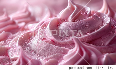 Creamy Ice Cream Sorbet Texture. Sweet Gelato Dessert Presentation Background. 114320139