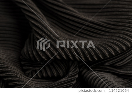black striped fabric close up 114321064