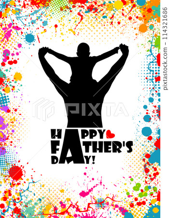 Happy Father's Day card. Holiday cards. hand drawing. Not AI, Vector illustration Happy Father's Day card. Holiday cards. hand drawing. Not AI, Vector illustration 114321686