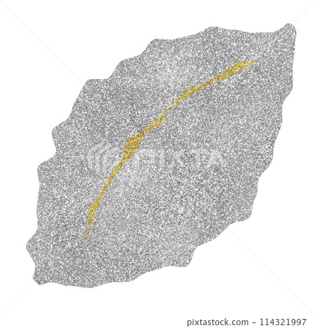 插圖素材葉樹植物銀金 114321997