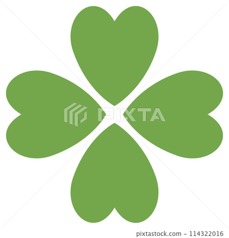Illustration material: four-leaf clover leaf 114322016