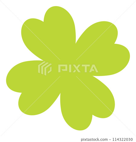 Illustration material: four-leaf clover leaf 114322030