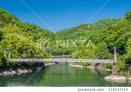 宇治川吊橋 天瀨橋 京都府宇治市 114323354