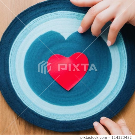 合作創作的以心形為主題的藝術作品。 114323482