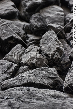 Black coal for fossil energy background 114323572